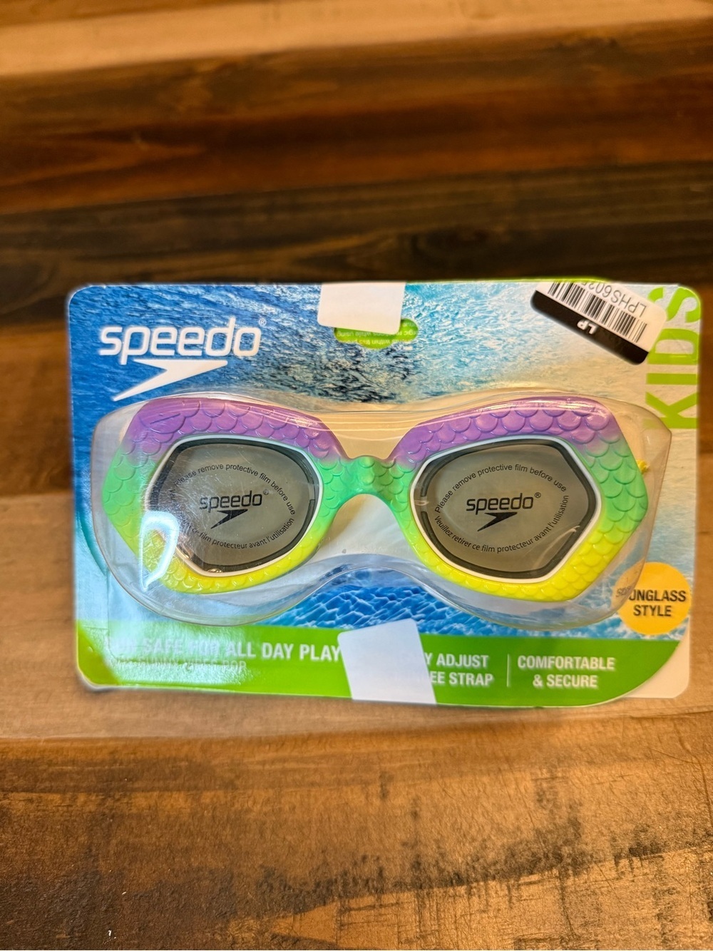 Speedo Kids Glide Print Swimming Goggles Blue Green MPN 091-11-2716